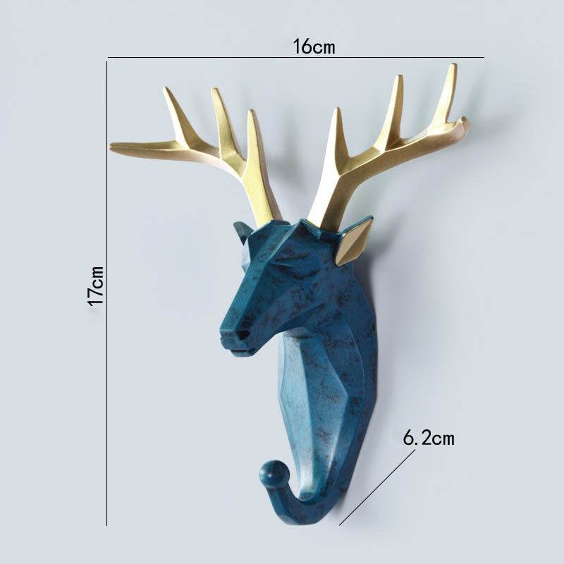 Creative Decoration Wall Hanging Door Back Hook Wall Animal Headdress Hanger Hook Key Hook - Mubimart
