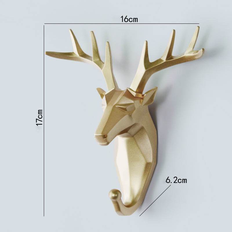 Creative Decoration Wall Hanging Door Back Hook Wall Animal Headdress Hanger Hook Key Hook - Mubimart