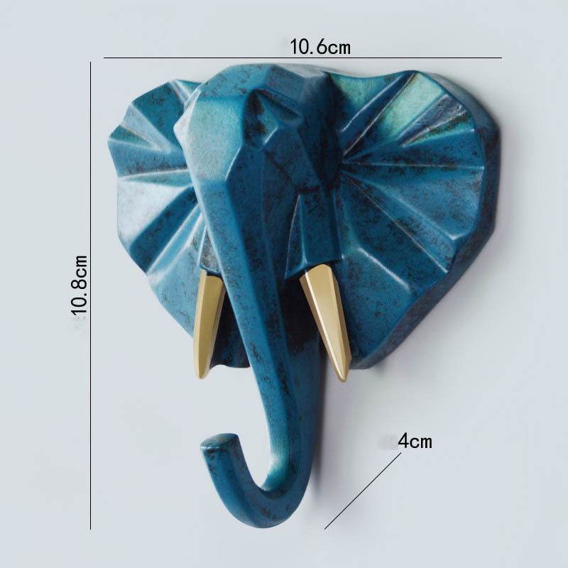 Creative Decoration Wall Hanging Door Back Hook Wall Animal Headdress Hanger Hook Key Hook - Mubimart
