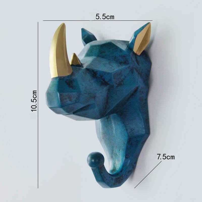 Creative Decoration Wall Hanging Door Back Hook Wall Animal Headdress Hanger Hook Key Hook - Mubimart