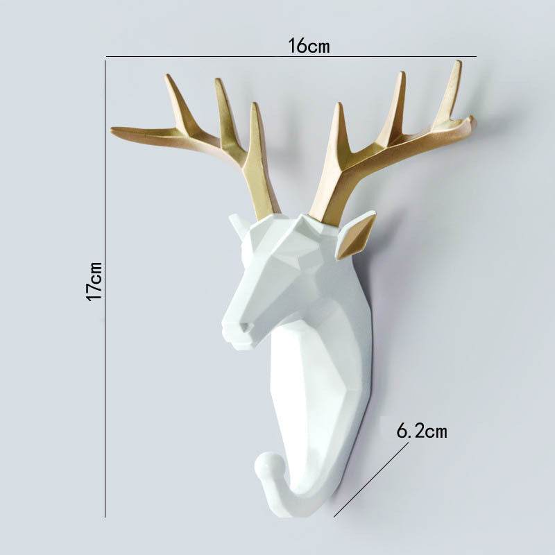 Creative Decoration Wall Hanging Door Back Hook Wall Animal Headdress Hanger Hook Key Hook - Mubimart