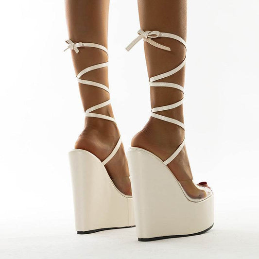 New Simple Wedge Belt Sandals - Mubimart