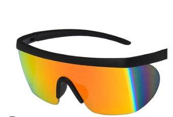 Real Film One Piece Sunglasses Oversized Frame Sunglasses Outdoor Prescription Glasses - Mubimart