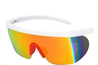 Real Film One Piece Sunglasses Oversized Frame Sunglasses Outdoor Prescription Glasses - Mubimart