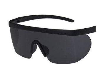 Real Film One Piece Sunglasses Oversized Frame Sunglasses Outdoor Prescription Glasses - Mubimart