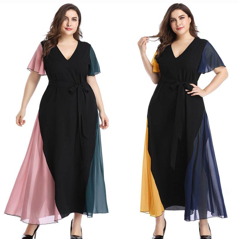 Plus Size Long Dress Women Maxi Gown Summer - Mubimart
