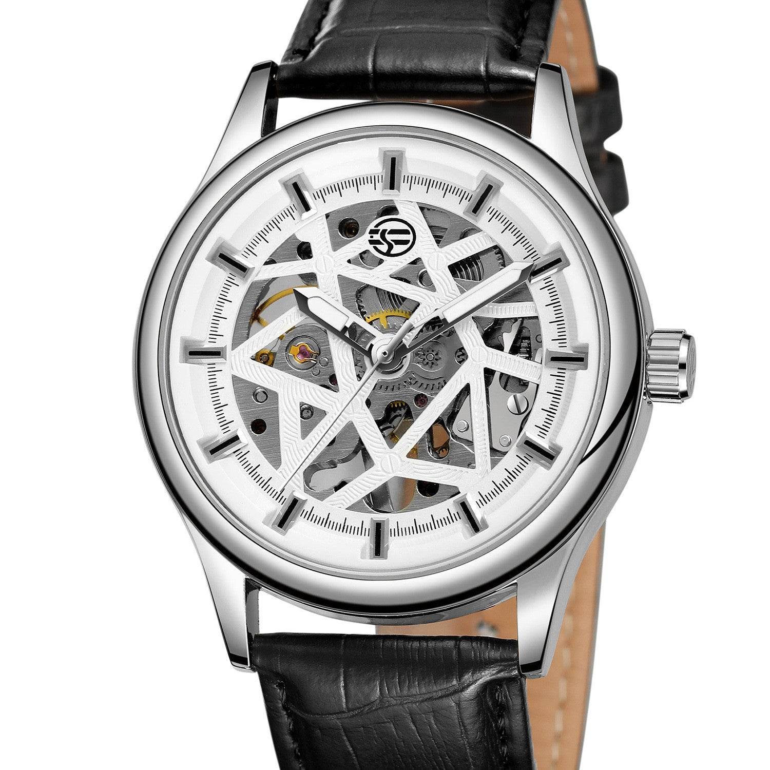 Forsining Golden Gear Movement Retro Royal Classic Fashion Mens Mechanical Wrist Watches Top Brand Luxury Male Clock Relogio - Mubimart
