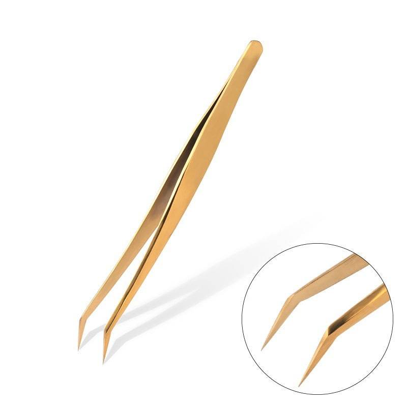 Beauty Tools Stainless Steel Eyelash Tweezers - Mubimart