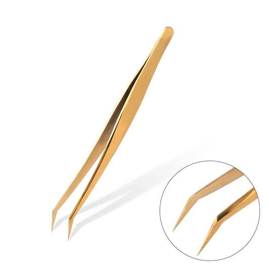 Beauty Tools Stainless Steel Eyelash Tweezers - Mubimart