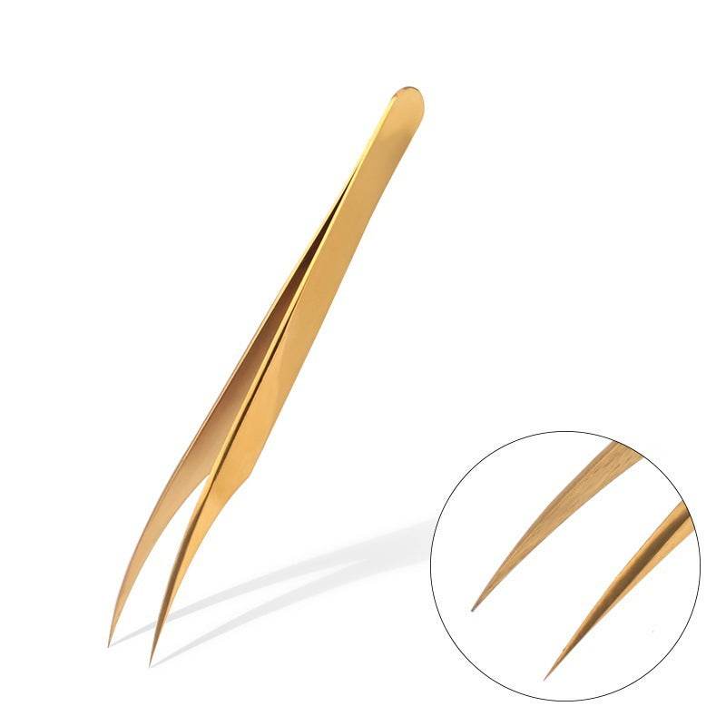 Beauty Tools Stainless Steel Eyelash Tweezers - Mubimart