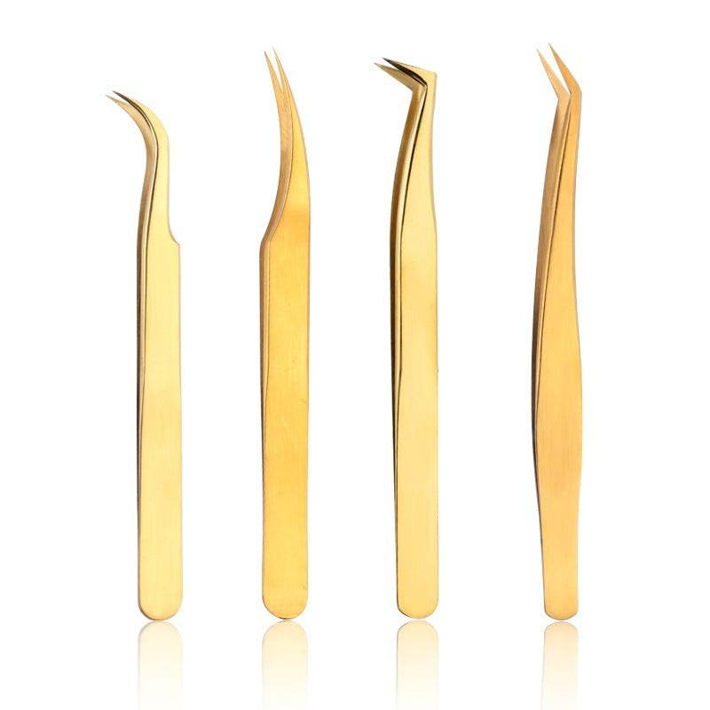 Beauty Tools Stainless Steel Eyelash Tweezers - Mubimart