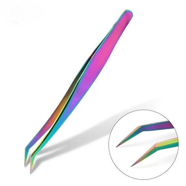 Beauty Tools Stainless Steel Eyelash Tweezers - Mubimart