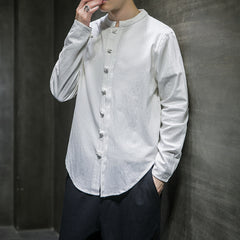 Chinese Style Shirt Cotton And Linen Shirt