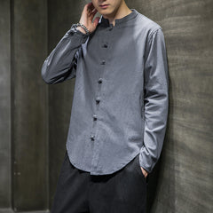 Chinese Style Shirt Cotton And Linen Shirt