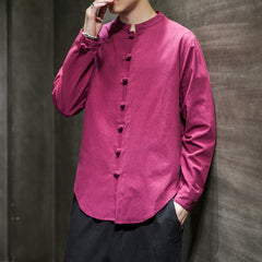 Chinese Style Shirt Cotton And Linen Shirt