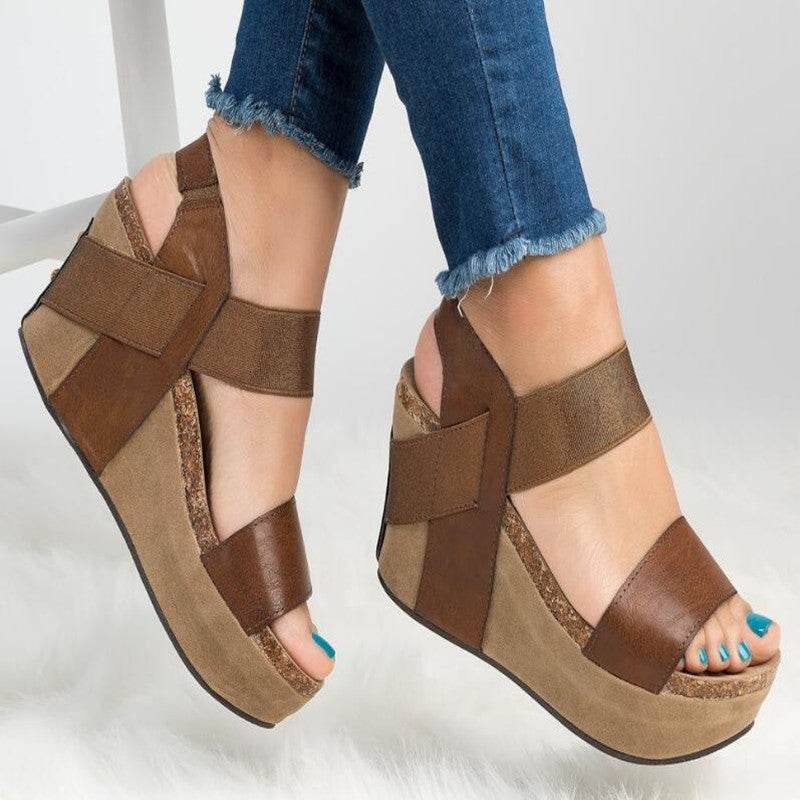Eomen's Sandals Women Wedge Sandals Big Size 43 - Mubimart