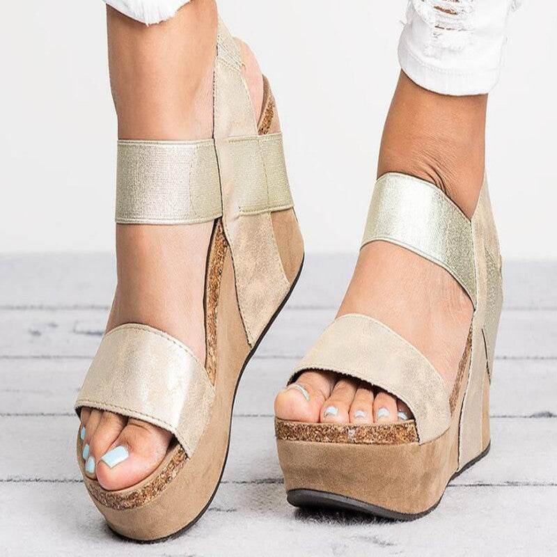Eomen's Sandals Women Wedge Sandals Big Size 43 - Mubimart
