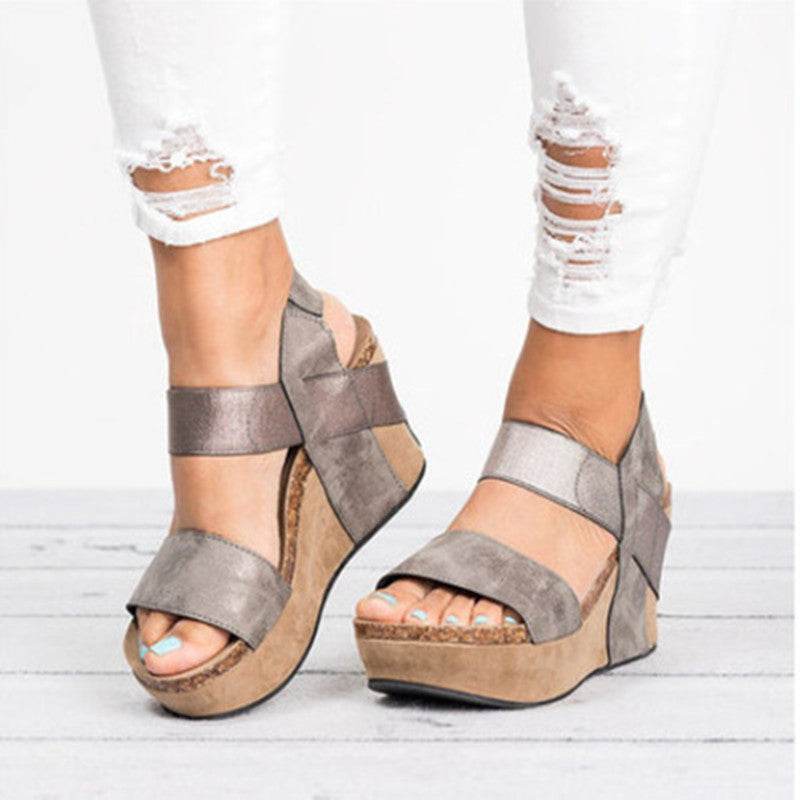 Eomen's Sandals Women Wedge Sandals Big Size 43 - Mubimart
