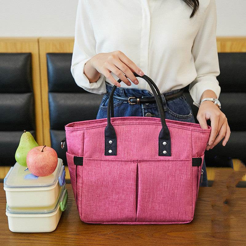 Lunch Bags for Women Large Capacity Lunch Box Insulated Bag Ladies Picnic Food Shoulder Bags Cooler Bag Tote - Mubimart
