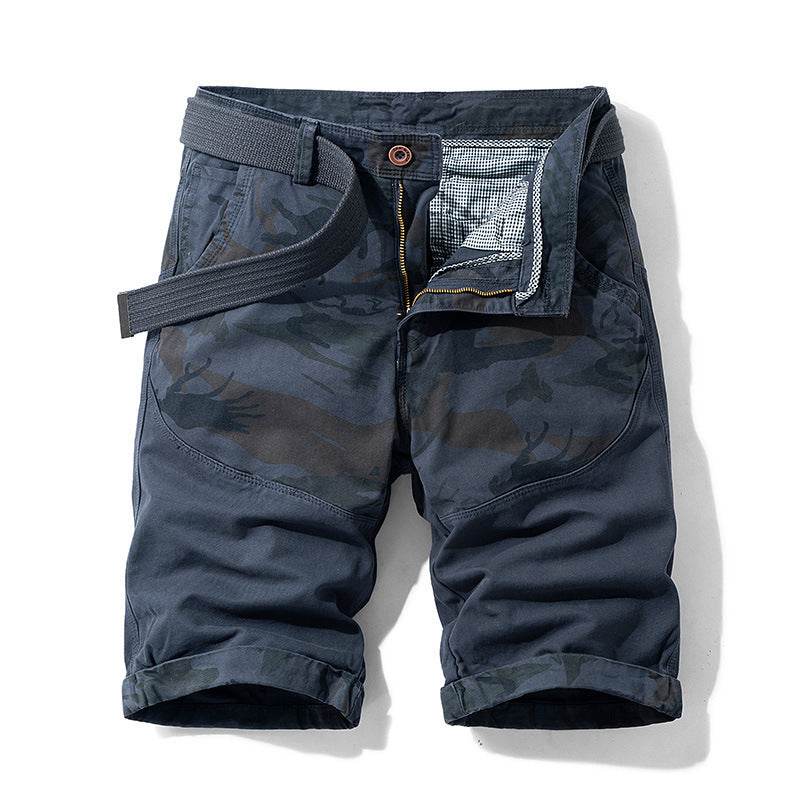 Summer Thin Print Striped Cargo Shorts - Mubimart