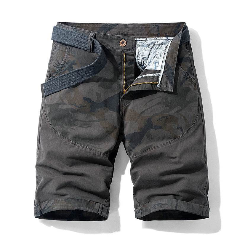 Summer Thin Print Striped Cargo Shorts - Mubimart