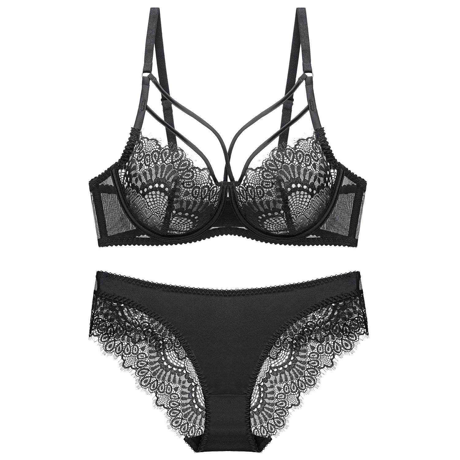 Lace Bra Ladies Sexy Lingerie Bra Set - Mubimart