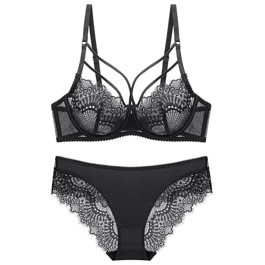 Lace Bra Ladies Sexy Lingerie Bra Set - Mubimart