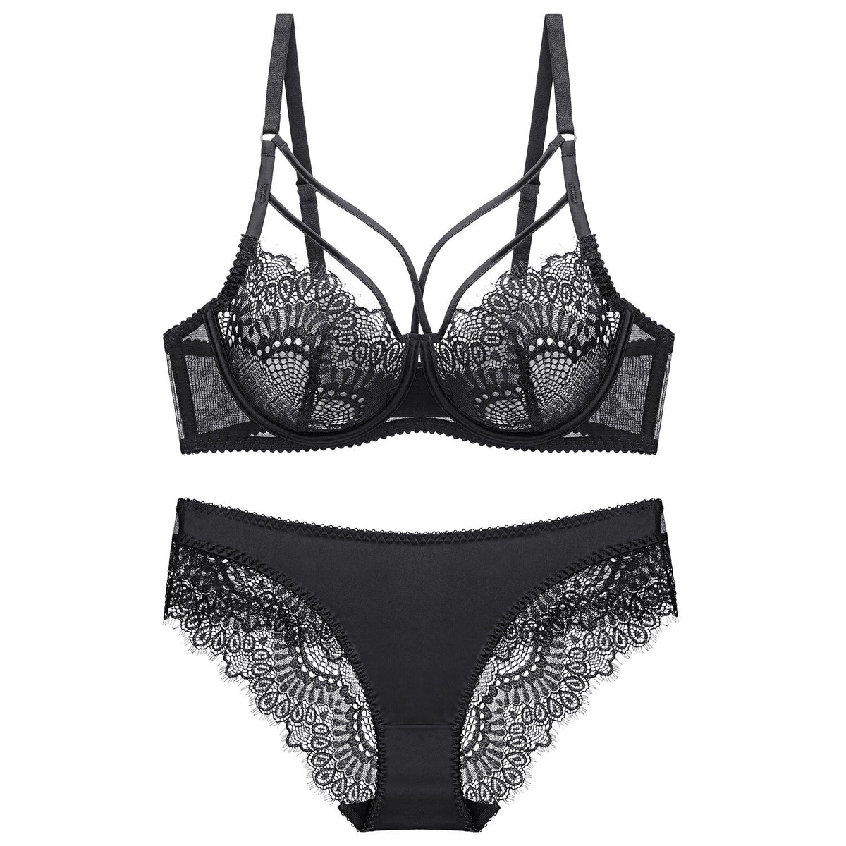 Lace Bra Ladies Sexy Lingerie Bra Set - Mubimart -  