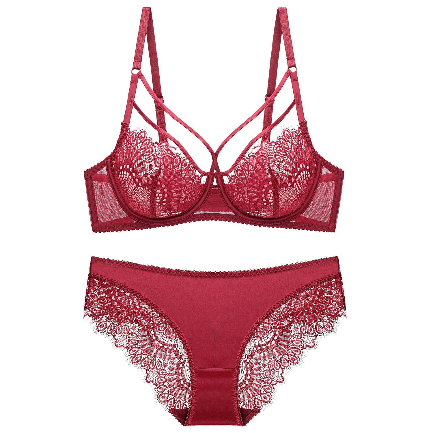 Lace Bra Ladies Sexy Lingerie Bra Set - Mubimart