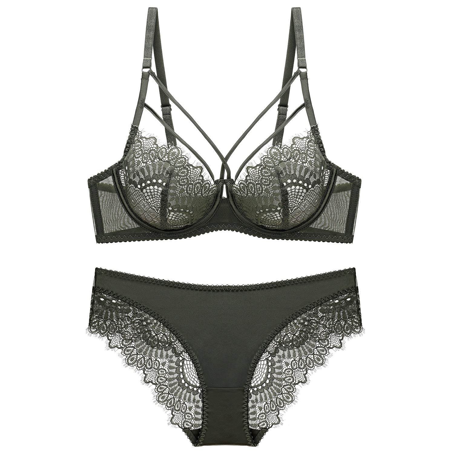 Lace Bra Ladies Sexy Lingerie Bra Set - Mubimart