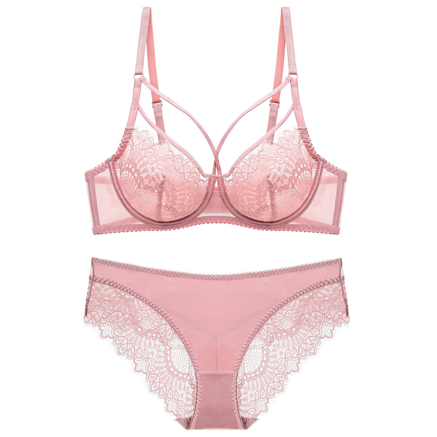 Lace Bra Ladies Sexy Lingerie Bra Set - Mubimart -  