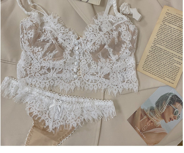 French Sexy Lace Lingerie Set - Mubimart -  