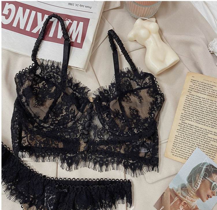 French Sexy Lace Lingerie Set - Mubimart
