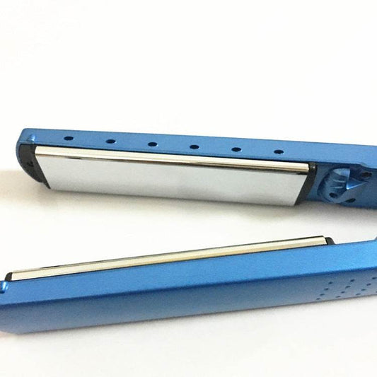 Blue Narrow Nano Titanium Hair Straightener - Mubimart
