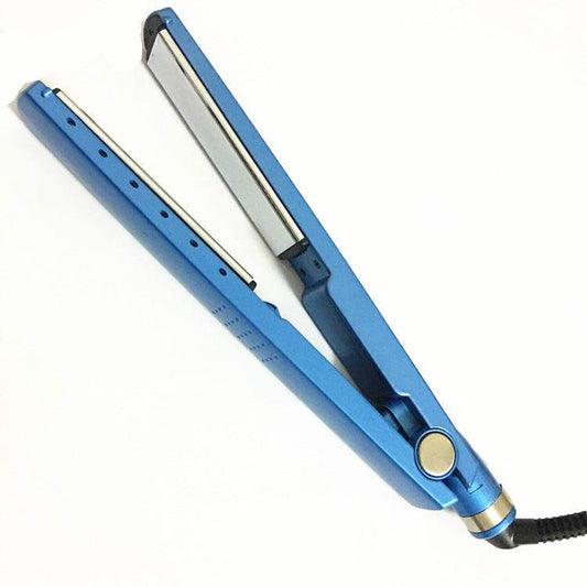 Blue Narrow Nano Titanium Hair Straightener - Mubimart