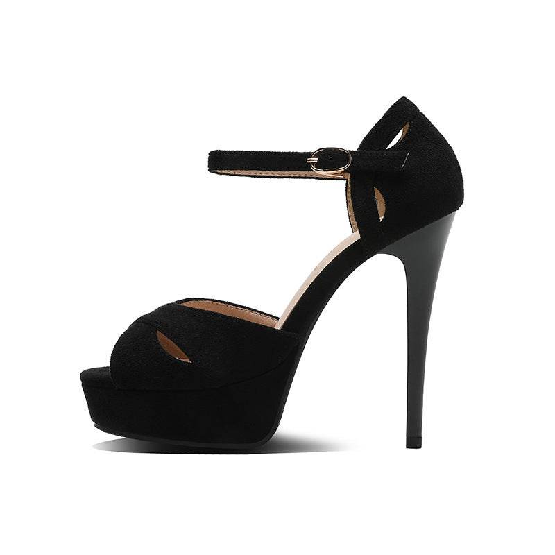 Stiletto High Heels Women's Fish Mouth Platform Sandals - Mubimart