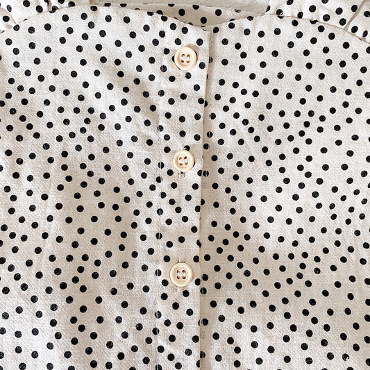 Wave Point Single Breasted Set Trendy Children\'S Baby Korean Two Piece Sling Set - Mubimart -  