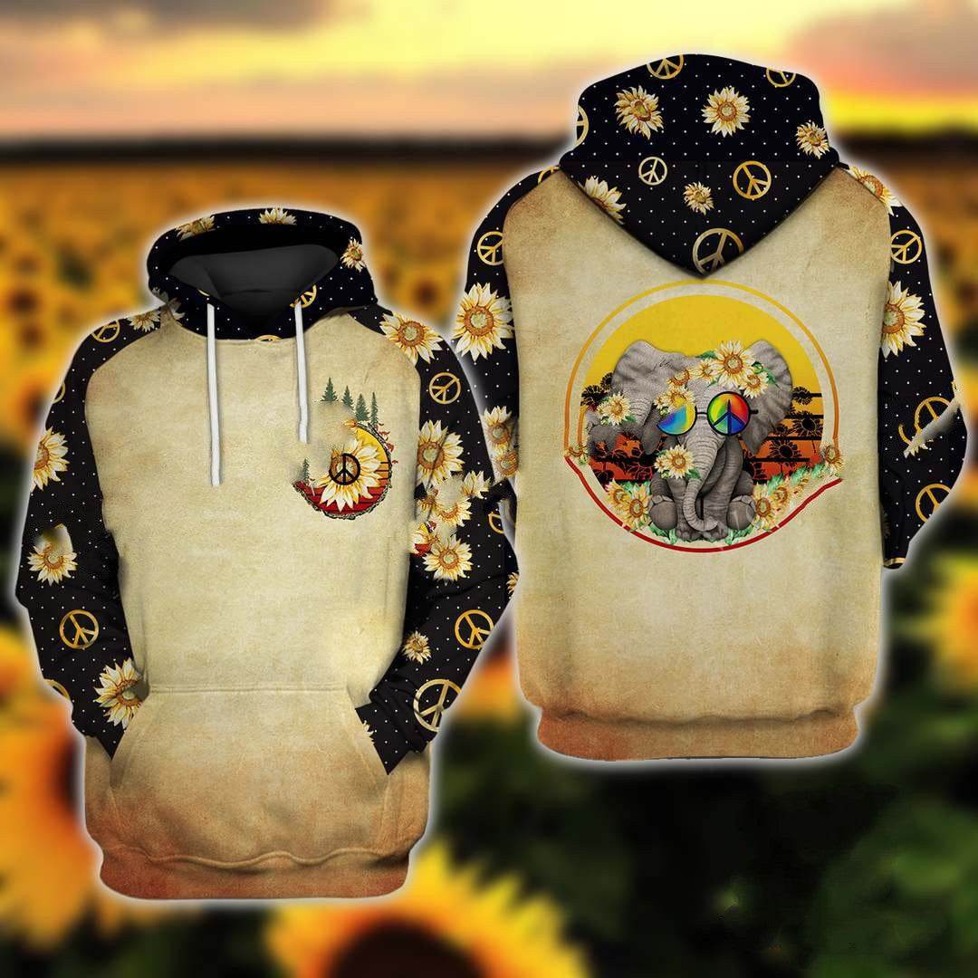 Men's Sweater Elephant Series Hooded Pullover Sweater - Mubimart