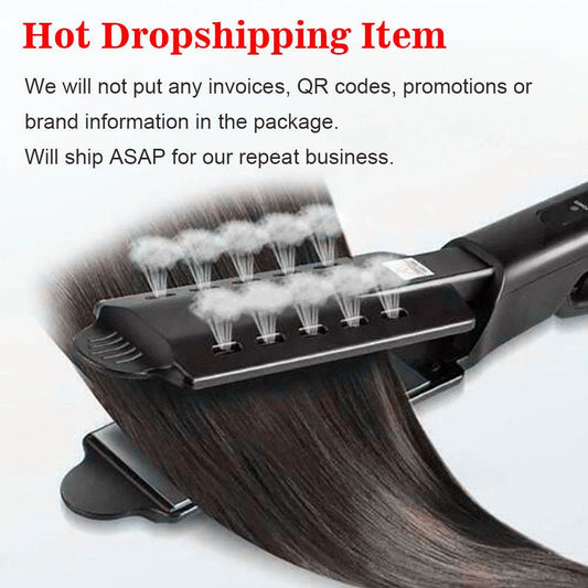 U.S. Standard Non-injury Hair Straightener Steam Hair Straightener Splint - Mubimart