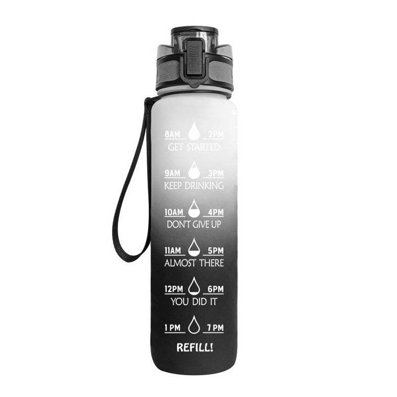 1L Tritan Water Bottle With Time Marker Bounce Cover Motivational Water Bottle Cycling Leakproof Cup For Sports Fitness Bottles - Mubimart