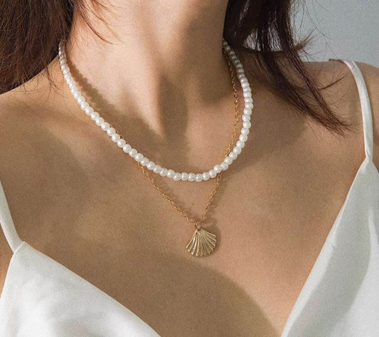 KISS WIFE Retro Pearl Choker Necklaces For Women - Mubimart