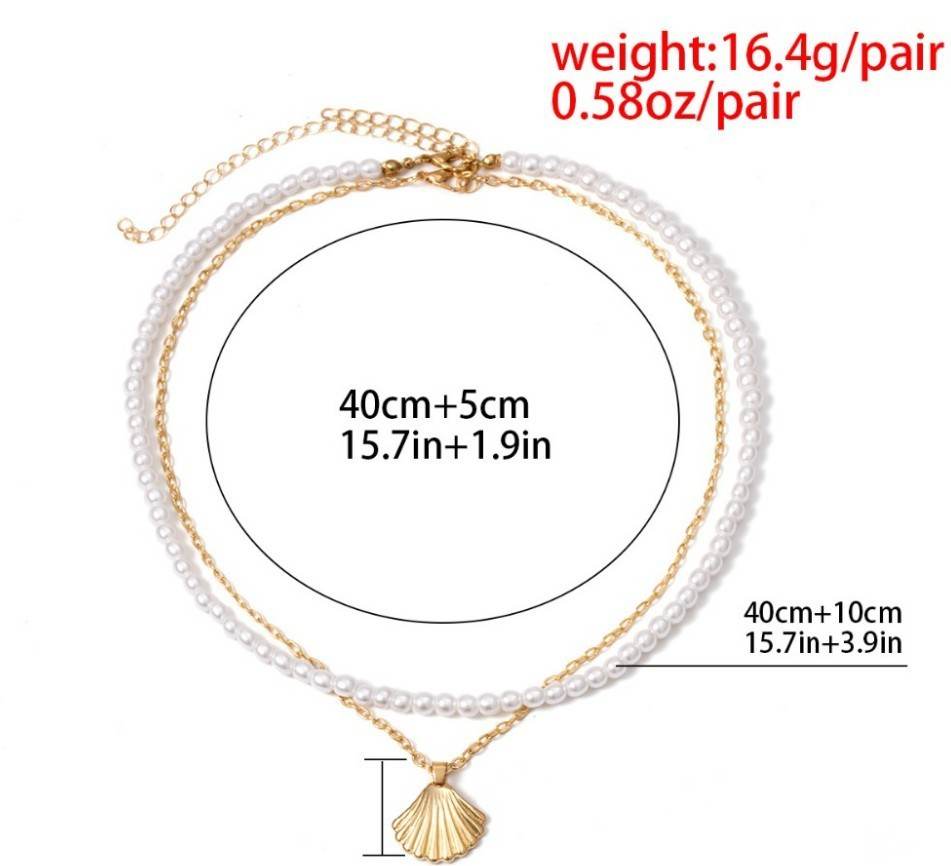 KISS WIFE Retro Pearl Choker Necklaces For Women - Mubimart