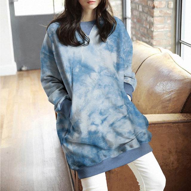 Women Casual Solid Sweatshirts Plus Size Tops Autumn - Mubimart