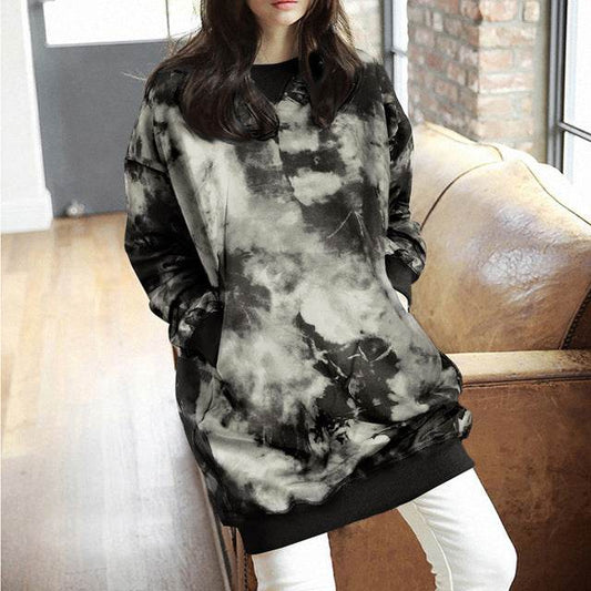 Women Casual Solid Sweatshirts Plus Size Tops Autumn - Mubimart