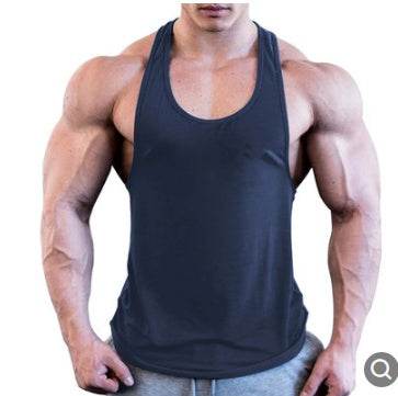 Gym Men Muscle Sleeveless Shirt Tank Top Bodybuilding Sport Fitness Workout Vest - Mubimart