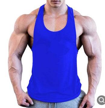 Gym Men Muscle Sleeveless Shirt Tank Top Bodybuilding Sport Fitness Workout Vest - Mubimart