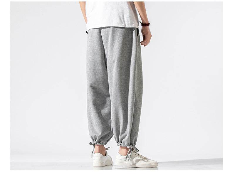 Crane Embroidered Sweatpants - Mubimart