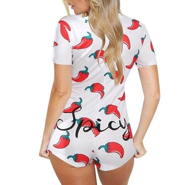 Sexy Women Bodysuit Playsuit Short Romper Jumpsuit Sleepwear - Mubimart