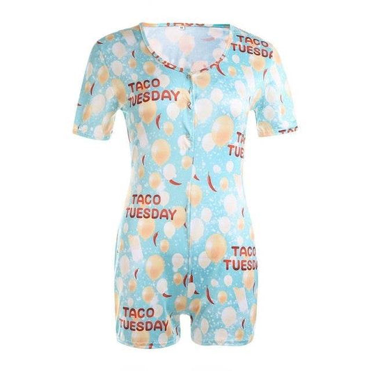 Sexy Women Bodysuit Playsuit Short Romper Jumpsuit Sleepwear - Mubimart