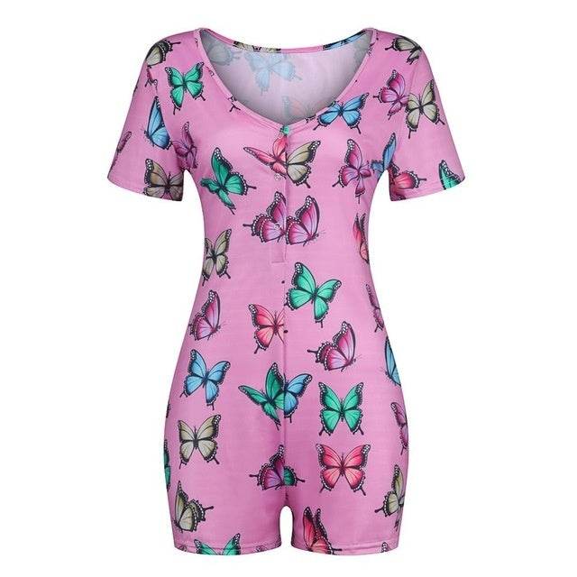 Sexy Women Bodysuit Playsuit Short Romper Jumpsuit Sleepwear - Mubimart